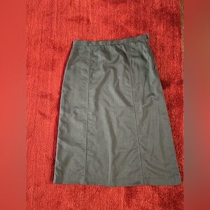 Katayone Adeli Gray Strrtch Wool Pencil Skirt